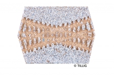 TILLIG 86372 - TT Gleisbettung Modellgleis hell (grau) für Kreuzung (K2 83170 30°)
